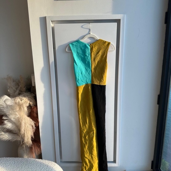 Vintage Diane Von Furstenberg Multi Dress with Front and Back Slit - Picture 2 of 3